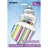 Polka Dots Bday Cake Giant Foil 40" - English Edition