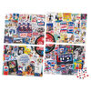 Pepsi, 500-Piece Jigsaw Puzzle Bundle of 4 Vintage Retro Wall Decor Soda Pop Cans Bottles Gift Set with Posters