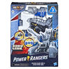 Power Rangers Dino Fury Blue Tricera Blade and Black Stego Spike Zord, Zord Link Mix-and-Match Custom Build System