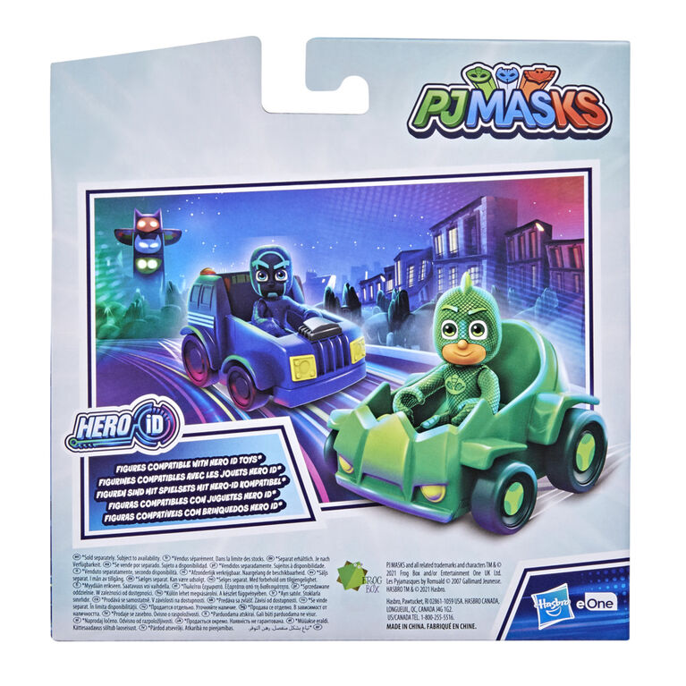 PJ Masks Gekko vs Night Ninja Battle Racers Preschool Toy, Vehicle and Action Figure