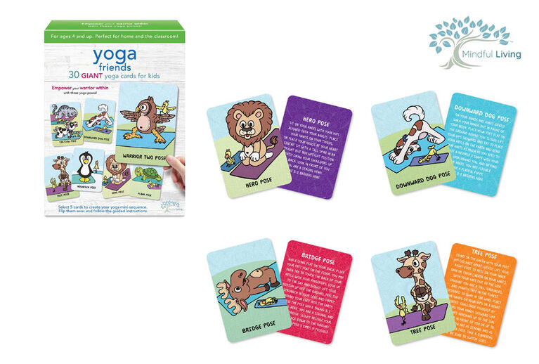 Mindful Living Yoga Friends Cards - English Edition