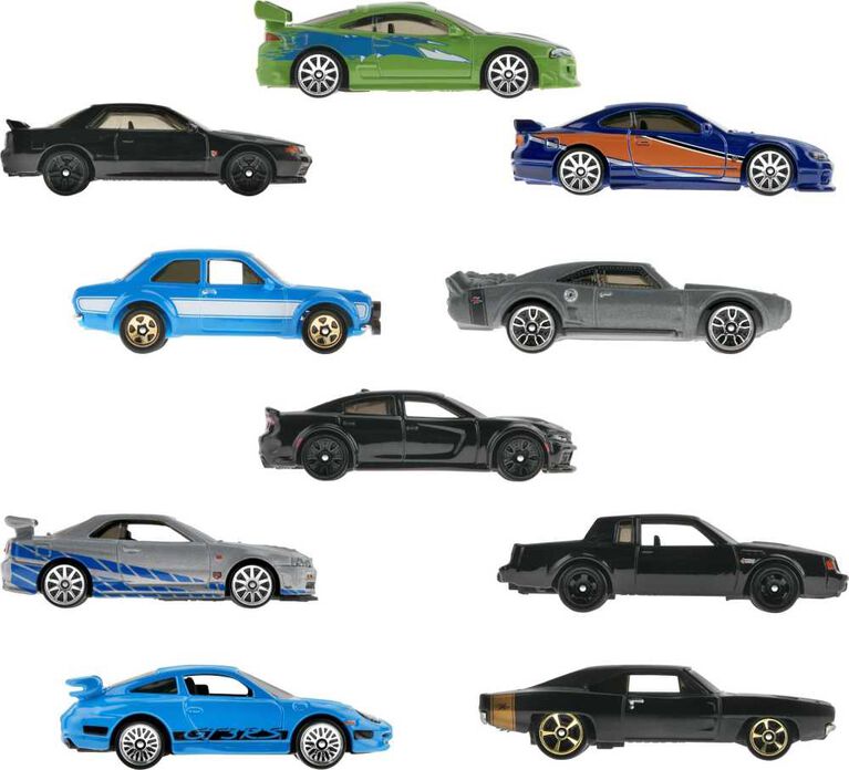 Hot Wheels Fast and Furious Themed 10-Pack