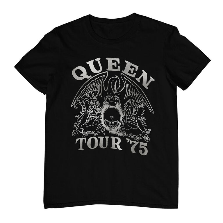 Queen- Tour '75- Tshirt noir- X Grand