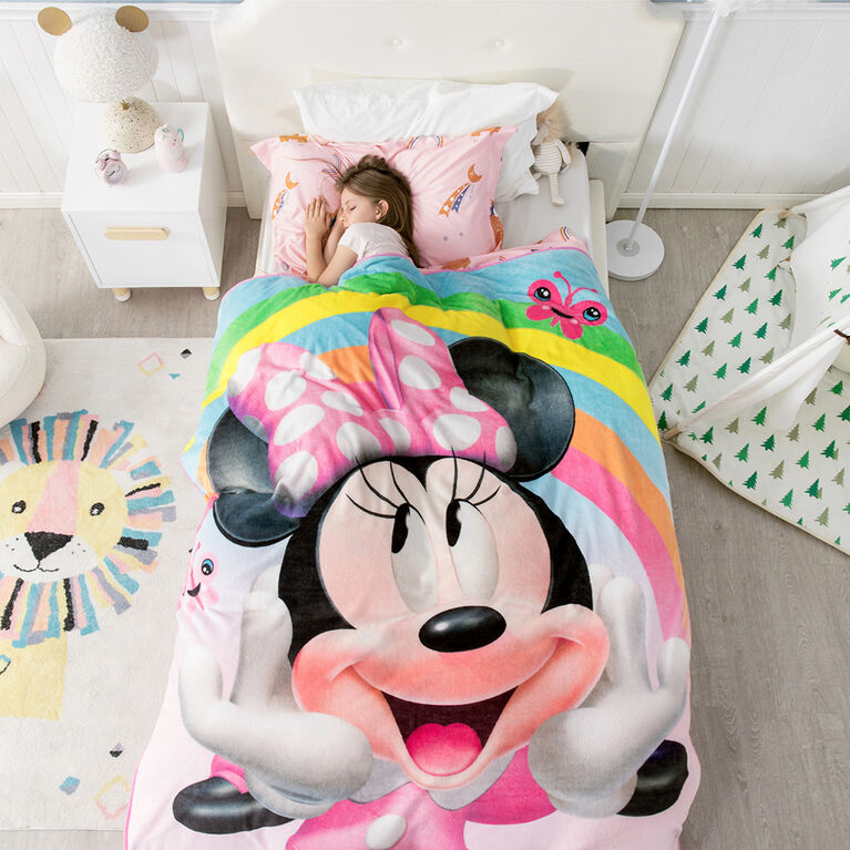 Disney Minnie Mouse Fleece Throw Blanket 60 X 80 Inches Toys R Us Canada