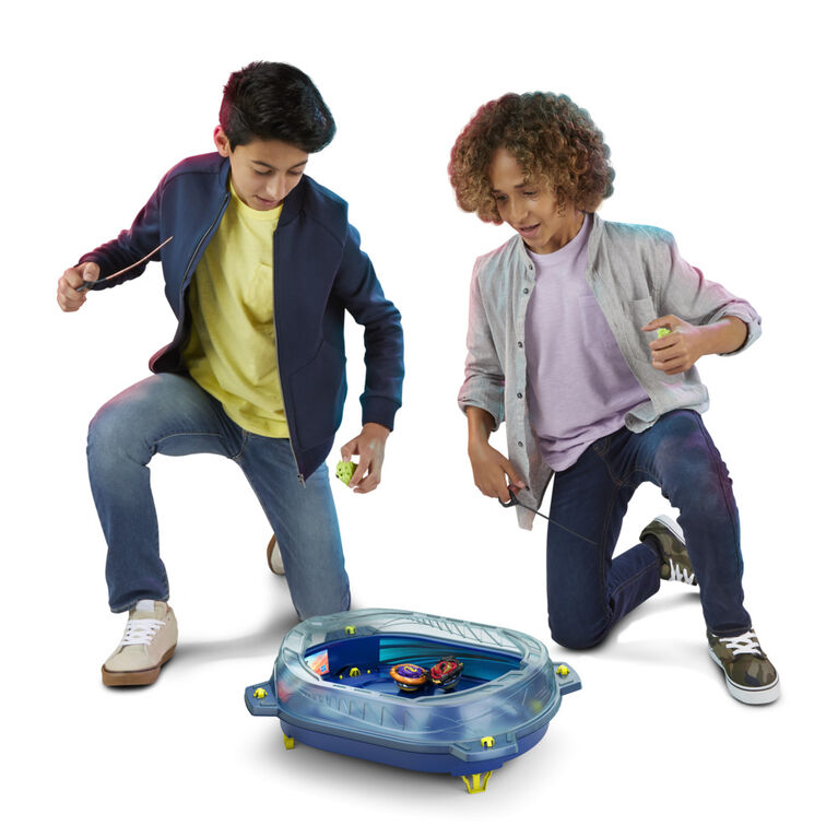 Beyblade Burst QuadStrike Thunder Edge Battle Set, Battle Game Set with Beystadium, 2 Spinning Top Toys, and 2 Launchers