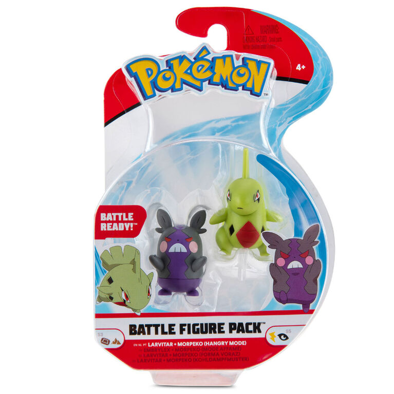 Pokémon - Battle Figure 2-Pack - Larvitar & Hangry Morpeko