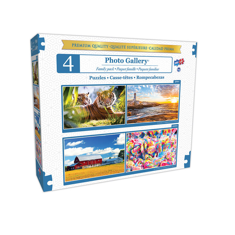 Sure-Lox 4 In 1 Art Gallery Multipack Puzzles - 500 and 1000 Piece Jigsaw Puzzles