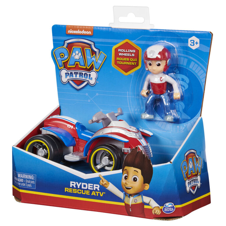 PAW Patrol, Rescue ATV de Ryder avec figurine à collectionner