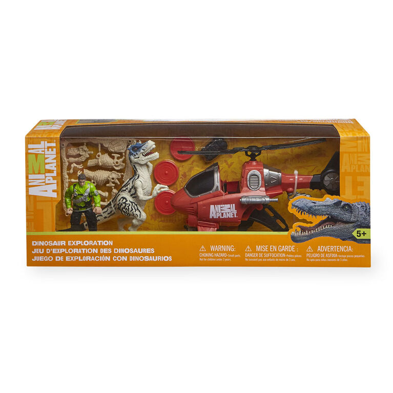 Animal Dinosaur Exploration Playset Helicopter Playset R