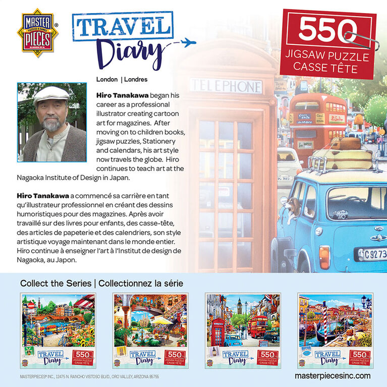 Travel Diary London - 550 Piece Jigsaw Puzzle - Édition anglaise