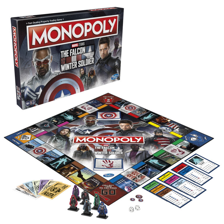 Monopoly: Marvel Studios' The Falcon and the Winter Soldier Edition Board Game for Marvel Fans