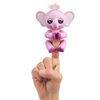 WowWee Fingerlings Baby Elephant - Nina (Pink) - Interactive Toy