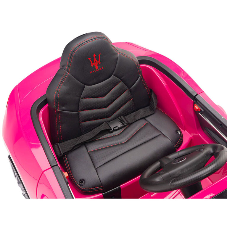 KidsVip 12V Maserati Gran Cabrio W/RC- Pink - English Edition