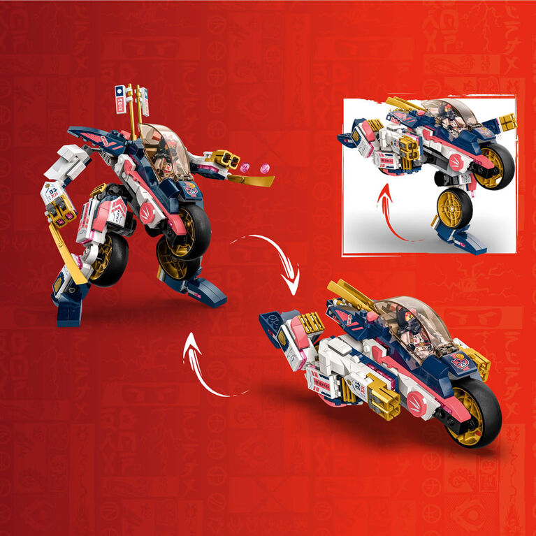 LEGO NINJAGO Le robot bolide transformable de Sora 71792 Ensemble de jeu de construction (384 pièces)