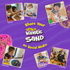 Kinetic Sand, Squish N' Create avec 382 g de sable à modeler bleu, jaune et rose, 5 outils