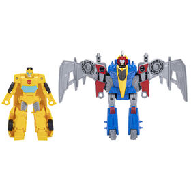 Transformers Buzzworthy Bumblebee Dino Combiner Bumbleswoop, figurines articulées de 11 cm - Notre exclusivité