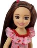Barbie Chelsea Doll (Brunette) in Cherry-Print Dress