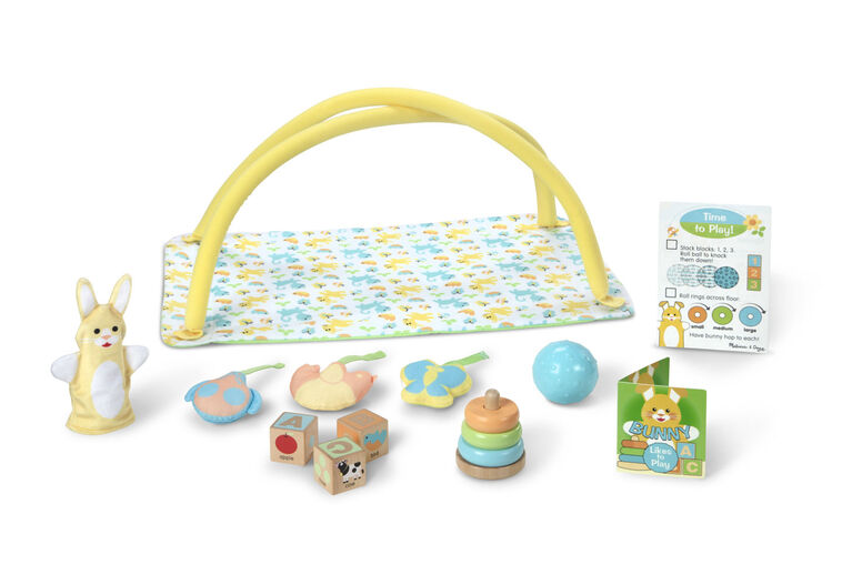 Melissa & Doug Mine to Love Toy Time Play Activity Gym and Travel Time Play Set