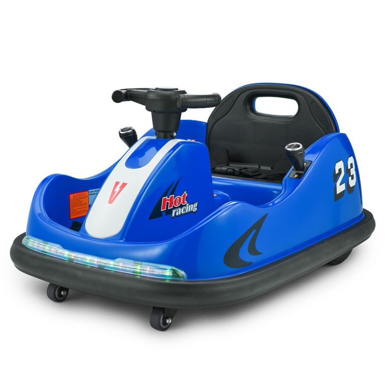 Voltz Toys Bumper Car Rectangular 360 Rotation with Remote, Blue