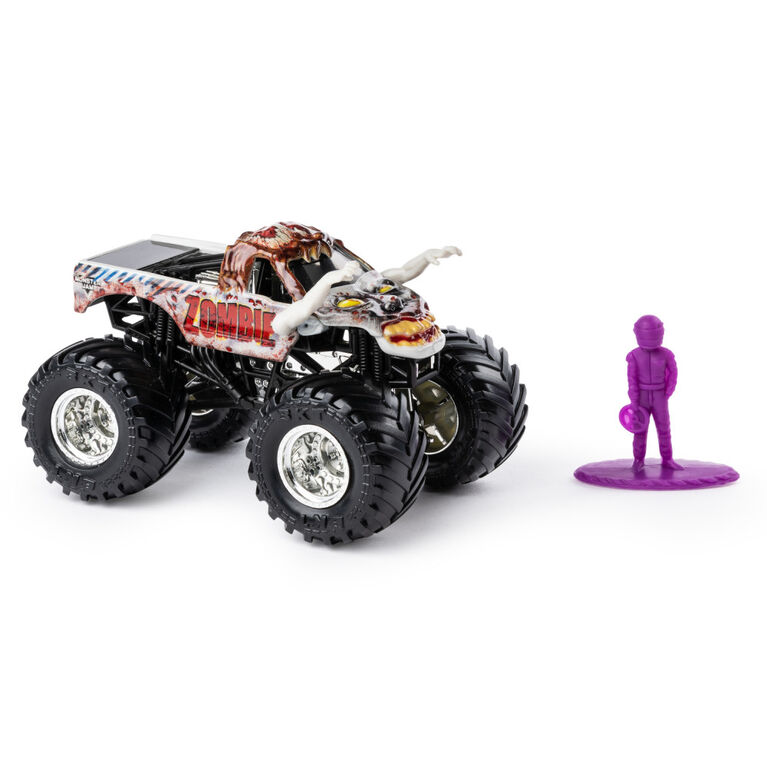Monster Jam, Official Zombie Monster Truck, Die-Cast Vehicle, Crazy Creatures Series, 1:64 Scale