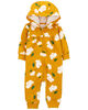 Carter's Floral Zip Up Jumpsuit Yellow  6M