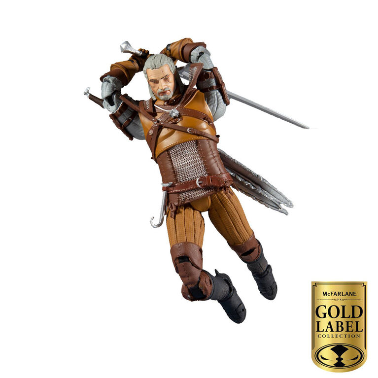 Série de collectionneurs d'étiquettes d'or McFarlane: figurine Witcher - Geralt - Notre exclusivité