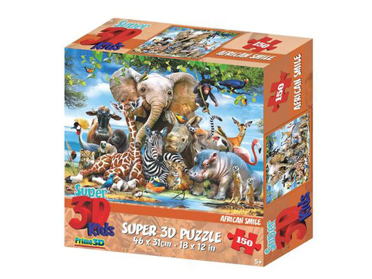 Howard Robinson - African Smile 150 pc Casse-tête Super 3D