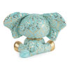 P.Lushes Designer Fashion Pets, Bella L'Phante, éléphante en peluche, édition spéciale, turquoise/or, 15,2 cm
