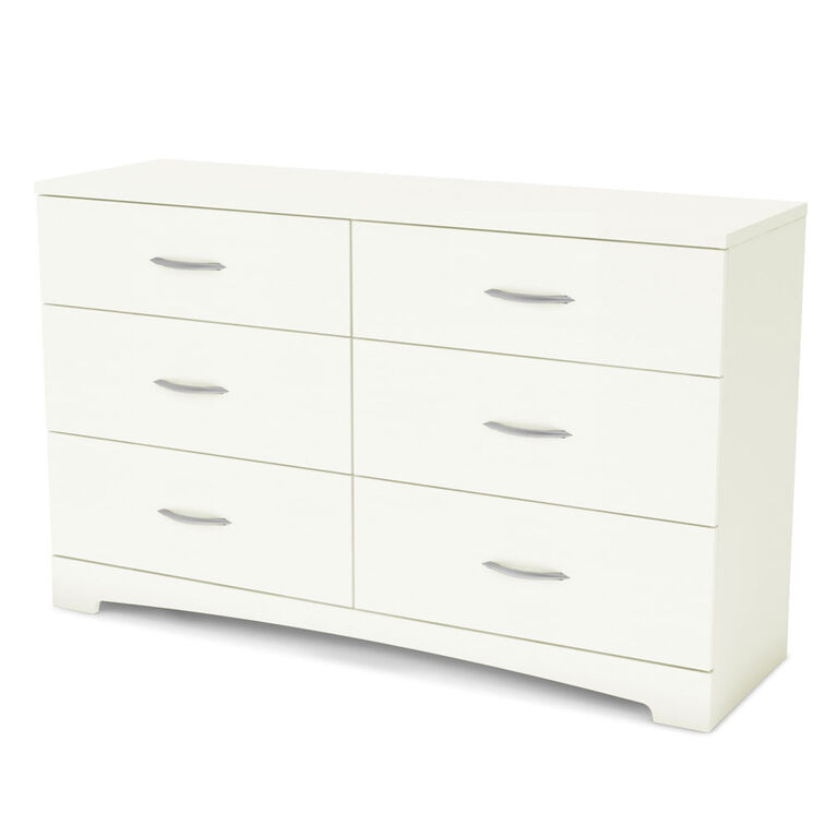 Step One Bureau double 6 tiroirs- Blanc solide