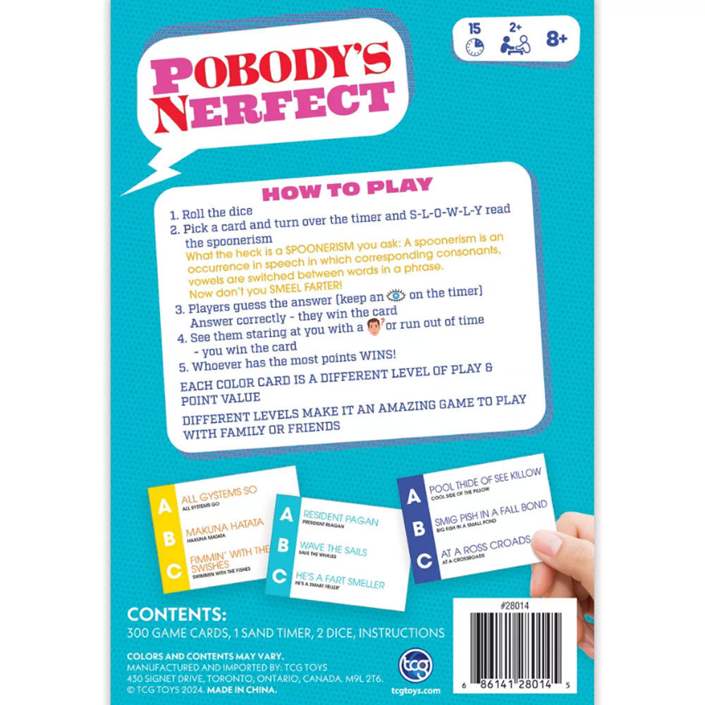 Pobody's Nerfect Game - Party Game, 300 Sturdy Cards - English Edition