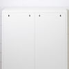 Crea Meuble de rangement avec portes grillagées en métal Blanc solide