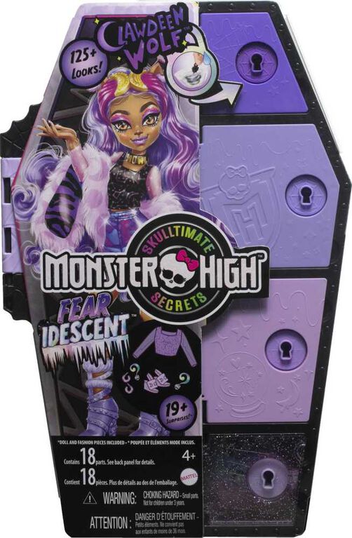 Monster High Doll, Clawdeen Wolf, Skulltimate Secrets: Fearidescent Series