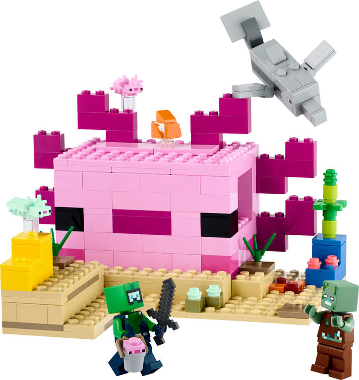 LEGO Minecraft The Axolotl House 21247 Building Toy Set (242 Pieces)