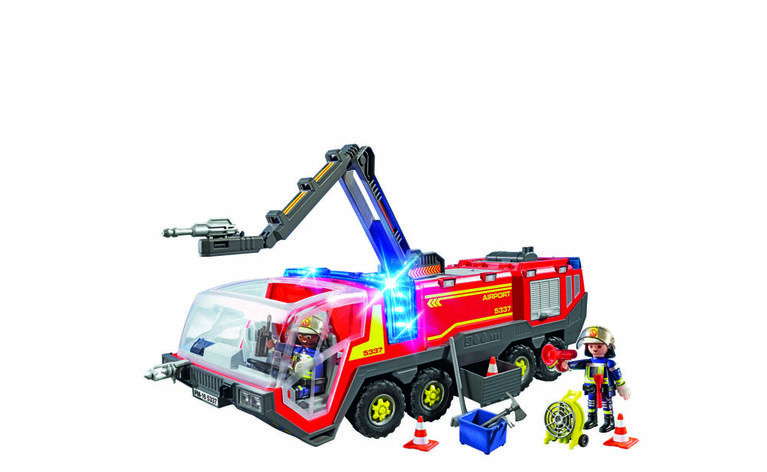 Playmobil - Pompiers avec véhicule aéroportuaire