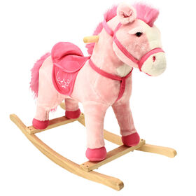 Animal Adventure Cheval à bascule avec son Rose
