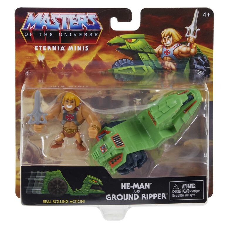 Masters of the Universe Eternia Minis He-man & Ground Ripper Pack