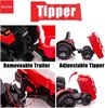 Voltz Toys Tracteur agricole avec pelle, pelleteuse et remorque