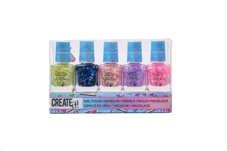 CREATE IT! Galaxy Nail Polish Confetti 5-Pack Dis