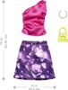 Barbie Fashion Pack of Doll Clothes, Complete Look Set with Pink Top, Tie-Dye Skirt and Accessories