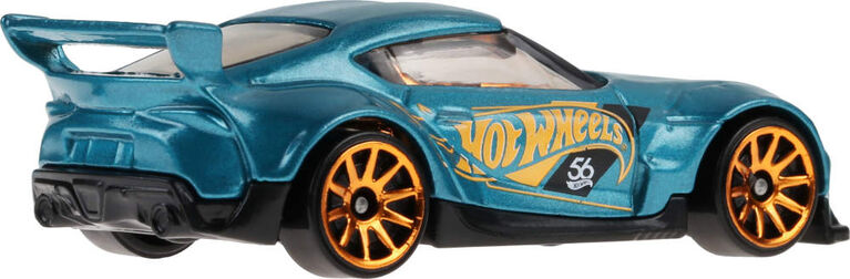 Hot Wheels 1:64 Scale Die-Cast Toy Car or Truck with Turquoise- & Copper-Colored Deco (Styles May Vary)