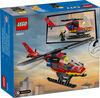 Ensemble de construction LEGO City L'hélicoptère de sauvetage des pompiers 60411