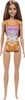 Beach Barbie Doll with Light Brown Hair Wearing Tropical Pink and Orange Swimsuit