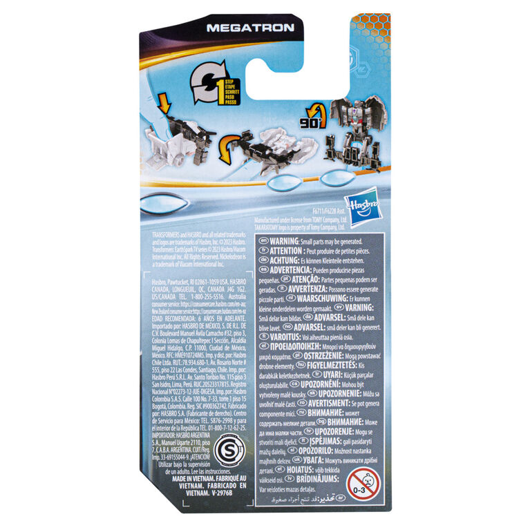 Transformers Toys EarthSpark Tacticon Megatron Action Figure, 2.5-Inch, Robot Toys