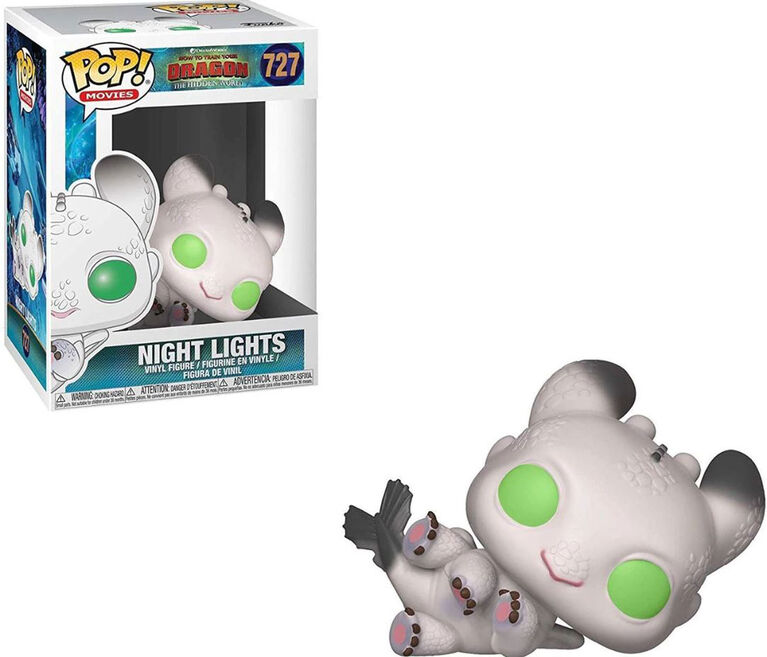 Figurine en vinyle Night Lights (Blanc) de How To Train Your Dragon 3 par Funko POP!.