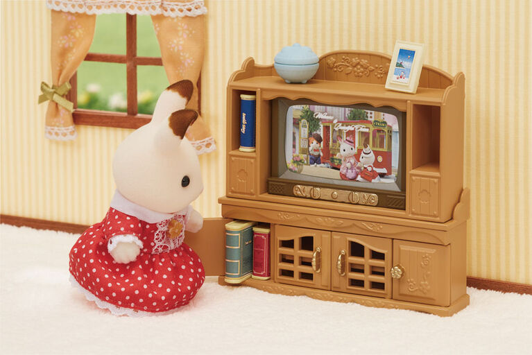 Calico Critters Ensemble de salon confortable, meubles et accessoires de maison de poupée