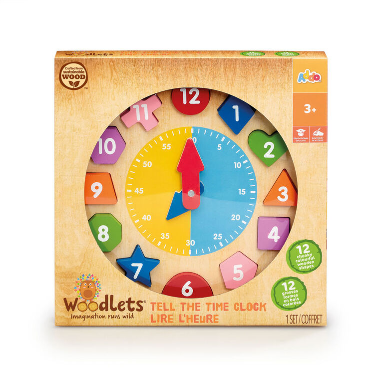 Woodlets Tell the Time Clock - R Exclusive