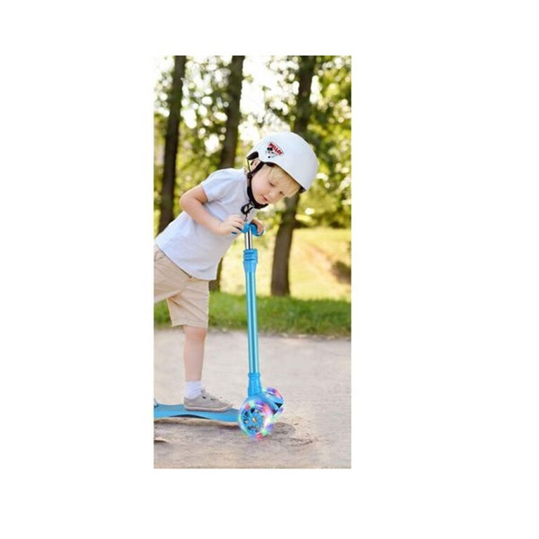Rugged Racer Mini Deluxe 3 Wheel Kick Scooter - Light Blue - English Edition