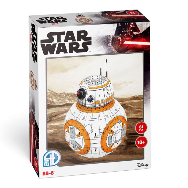 4D Build, Star Wars BB-8, 3D Paper Model Kit, 81 Piece Paper Model Kit