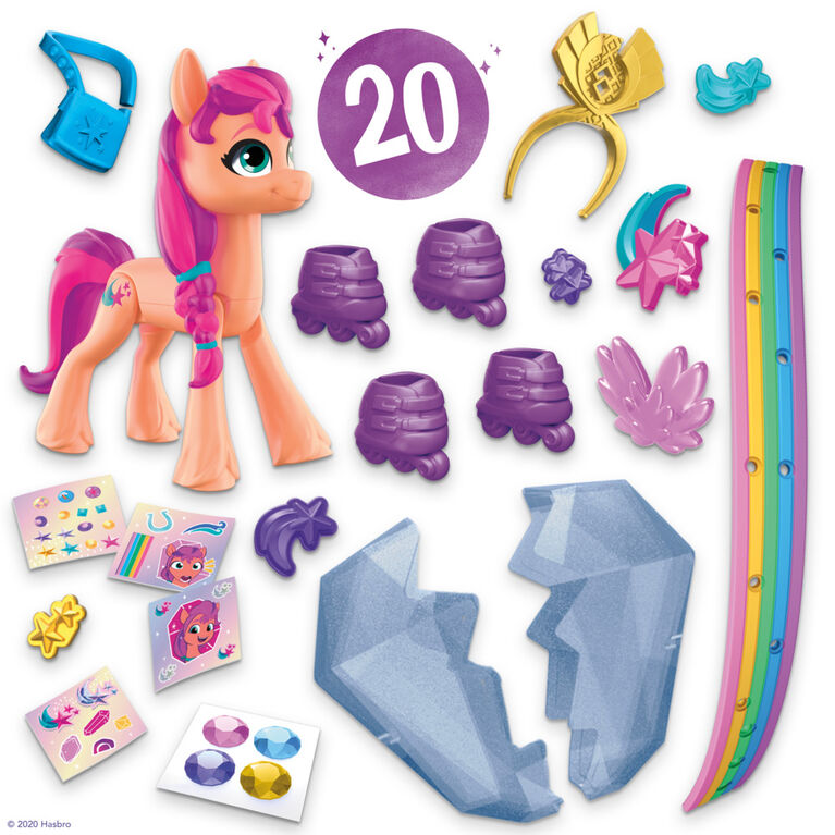 My Little Pony: A New Generation, Aventure de cristal Sunny Starscout, figurine de poney orange