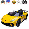 KIDSVIP 12V Lamborghini Huracan W/RC - Yellow - English Edition